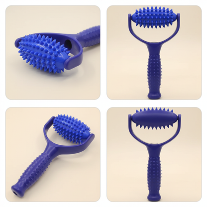 Rouleau massant bleu - multi-angles